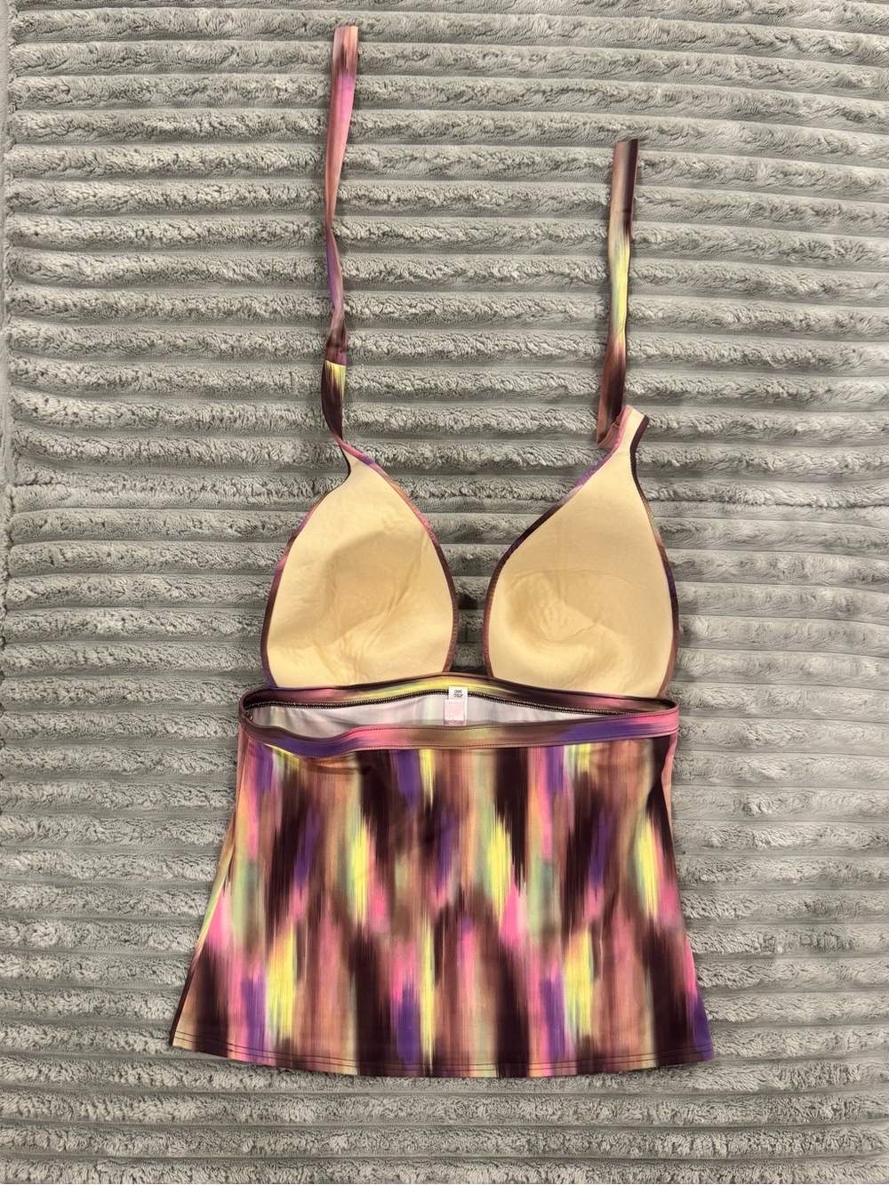 Multi-Color Abstract Stripe Tankini Set - Picture 7 of 12